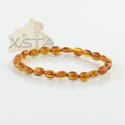 Olive amber bracelet cognac color